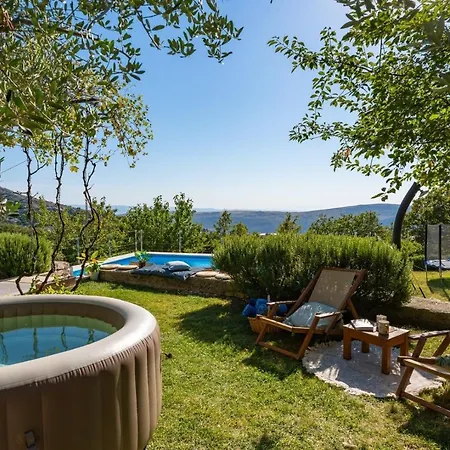 Up With Panoramic Views Of Picturesque Landscape And Sea Gornje Sitno