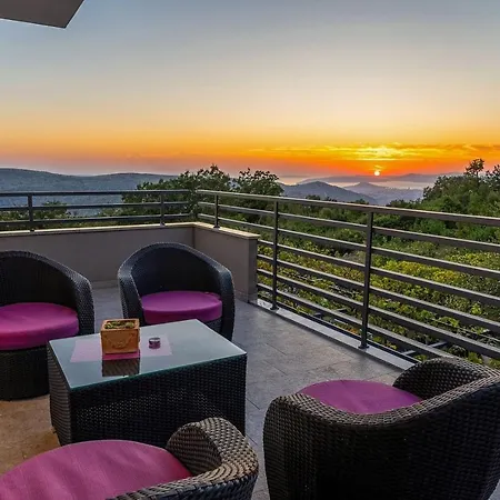 Up With Panoramic Views Of Picturesque Landscape And Sea *