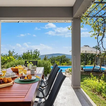 Villa Up With Panoramic Views Of Picturesque Landscape And Sea